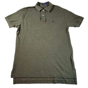 Polo Ralph Lauren Polo Shirt Mens M Olive Green Short Sleeve *defect*